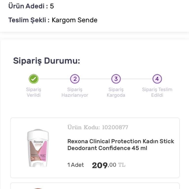 Gratis 4 Gündür Ürünün Kargoya Verilmemesi