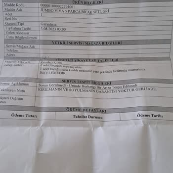 Jumbo Markasının Garanti Kapsamı