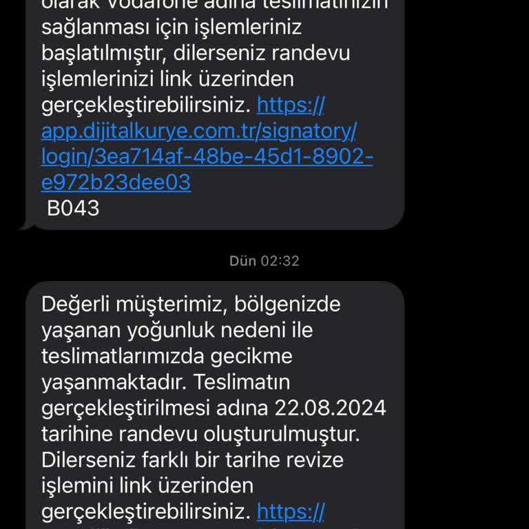 Vodafone Müşteri Hizmetleri ve Dijital Kurye Sorunu