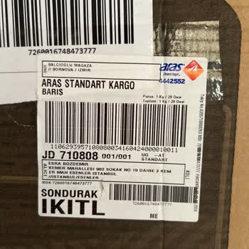 Aras Kargo Kargoları Kapıya Getirmiyor