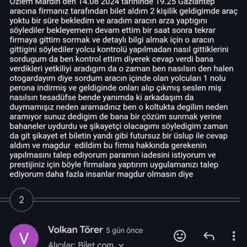 Özlem Mardin Vif Otobüs Firması Ve Firma Sorun Çıkardı