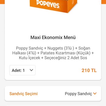 Popeyes Şubesinde Beklentilerin Altında Ürün Deneyimi