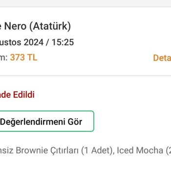 Caffé Nero Trendyol Yemek'te Sürekli İptal Ve Yanlış Sipariş Sorunu!