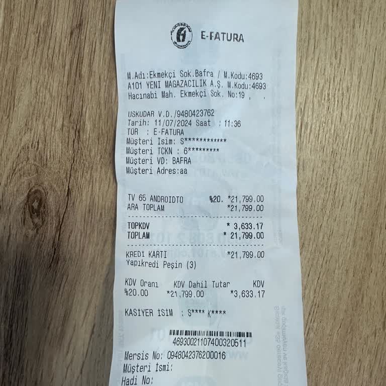 A101 Firmasının Gelemeyen Ürünün Ücret İadesi