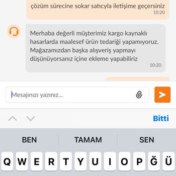Trendyol Hatalı Ürün Hasarlı