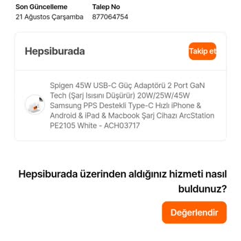Hepsiburada Neredeyse 20 Gün Önce Satın Almış Olduğum Ürün Hala Elime Ulaşmadı