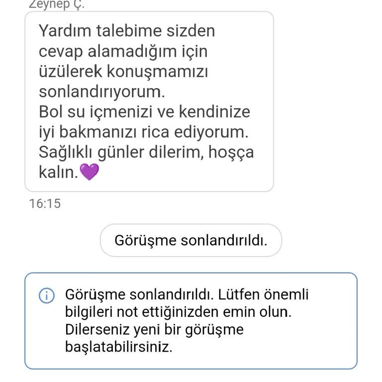 Yemeksepeti Yardım Merkezi Ve Kalitesiz Hizmetle İlgili Şikayet
