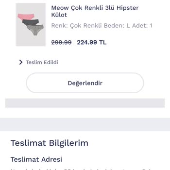 Penti Paketin İçinden Ürün Alınmış