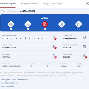 Ürünümüz Aras Kargo Tarafından Teslim Edilmemektedir