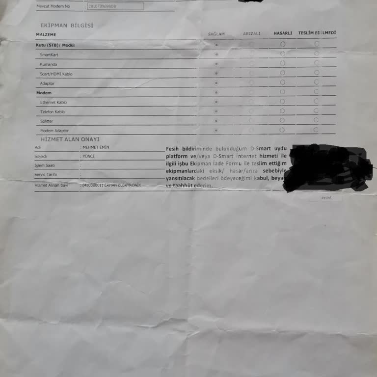 DSmart İade Ettiğim Modemin Parasını Israrla İstiyor.