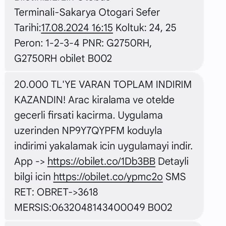 Obilet.com İade Yapmıyor!