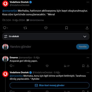 Vodafone ile Yaşadığım Hat Taşıma Sorunları