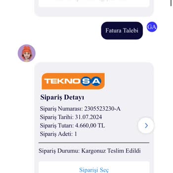 Teknosa Vegas Bilişim Kullanılmış Ürün Gönderip Ücret İadesi Yapmıyor