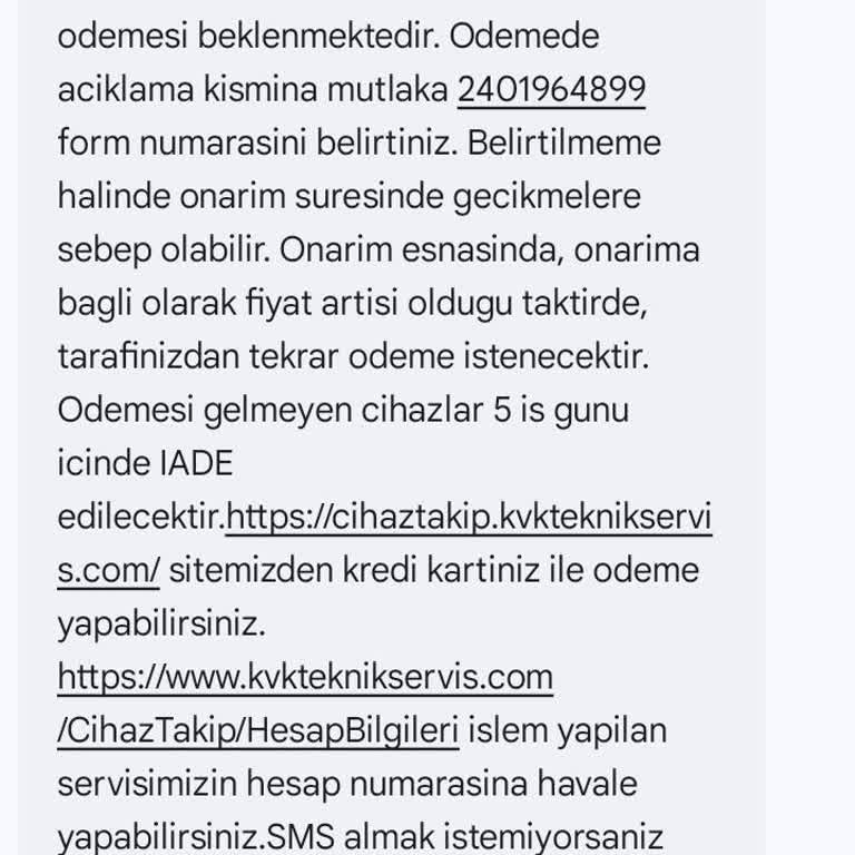 KVK'nın Batarya Değişimi Sonrası Ekran Sorunu Ve Yüksek Ücret Talebi!