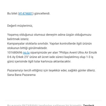 Pazarama'da Sipariş İptali Ve Kupon Sorunu