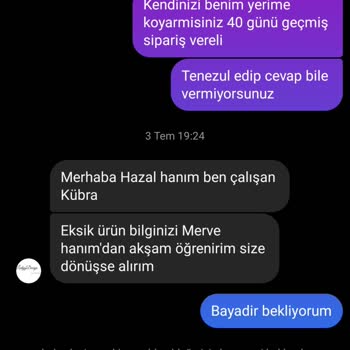 Ladyy Design (Instagram) Eksik Ürün Ve İlgisiz Müşteri Hizmetleri