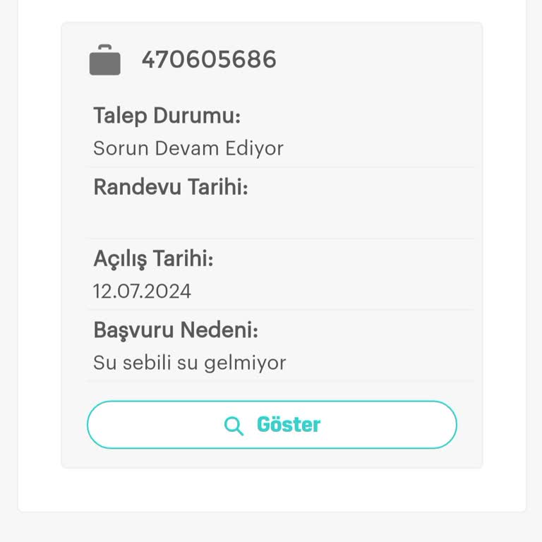 Sebil Servisinde Uzun Süreli Gecikme ve İletişim Eksikliği