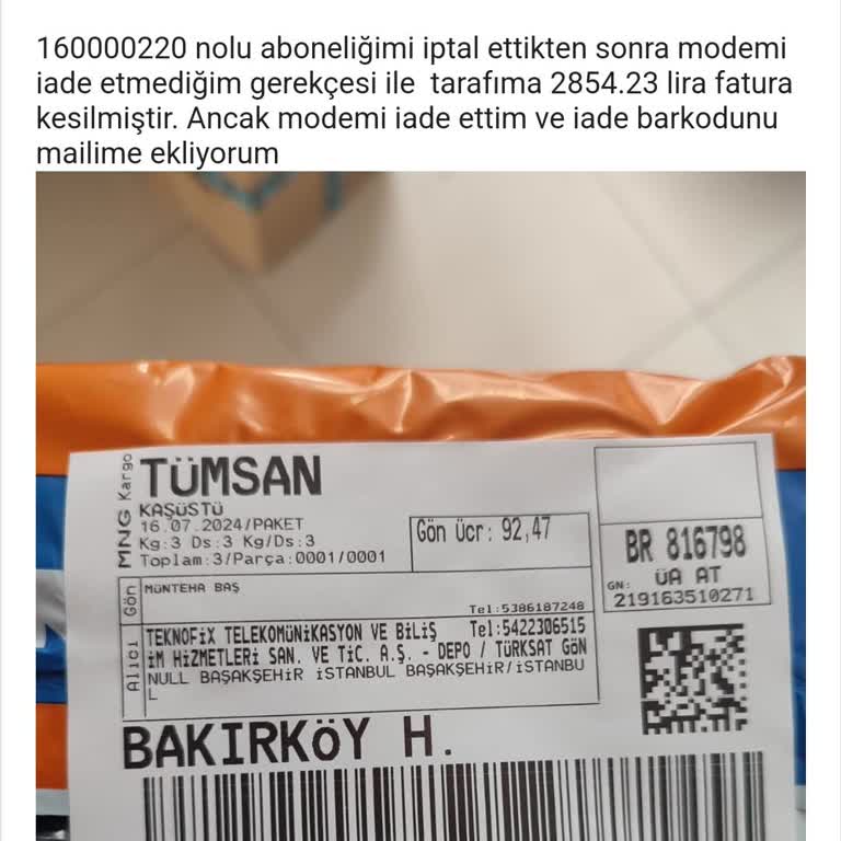 TÜRKSAT İnternet Fatura