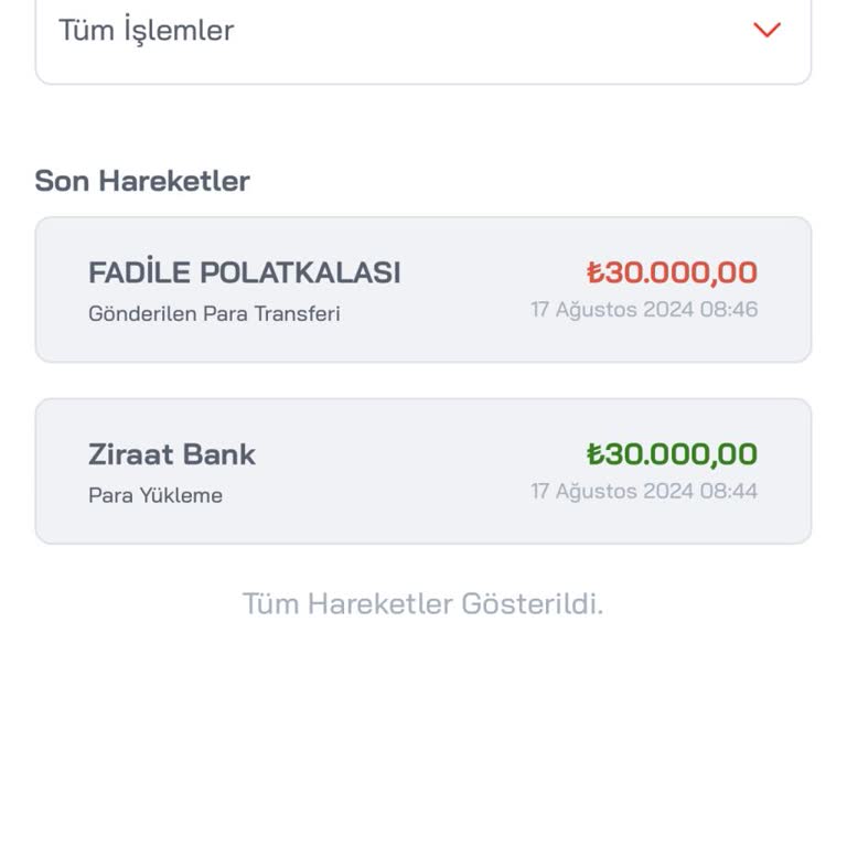 Ziraat Bankası Şüpheli İşlem Fast