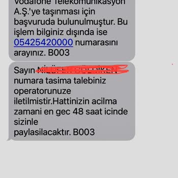 Vodafone Numara Taşıma İşleminde Yaşanan Sorunlar Ve Yanlış Bilgilendirme