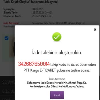 Sefamerve Ücret İadem Yatmıyor