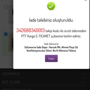 Sefamerve Ücret İadem Yatmıyor