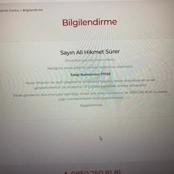 Sompo Sigorta Araç Değer Kaybı Dosyası
