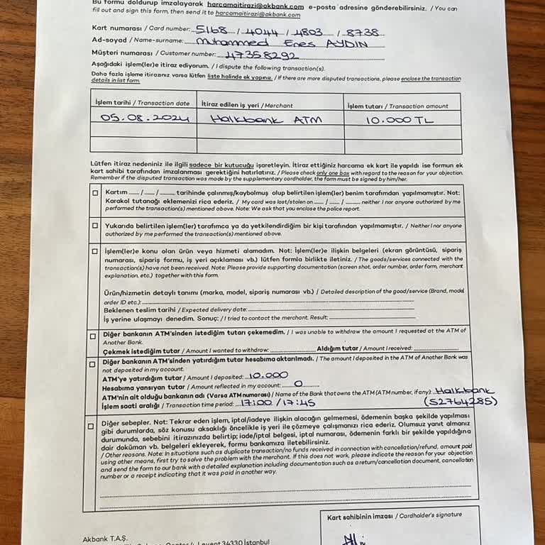 Halkbank Ortak ATM'sinde 10.000 Türk Lirası Param Sıkıştı