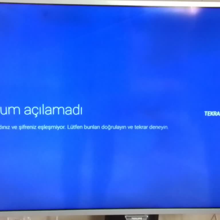 Philips TV Oturum Açma Sorunu