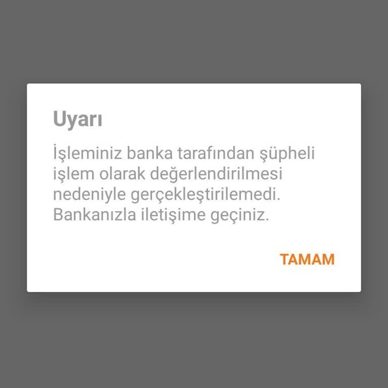 Ziraat Banka Kartı Reddi