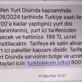 Türk Telekom Yurt Dışı Haksız Yansıtılan Ücret İadesini Yapmıyor.
