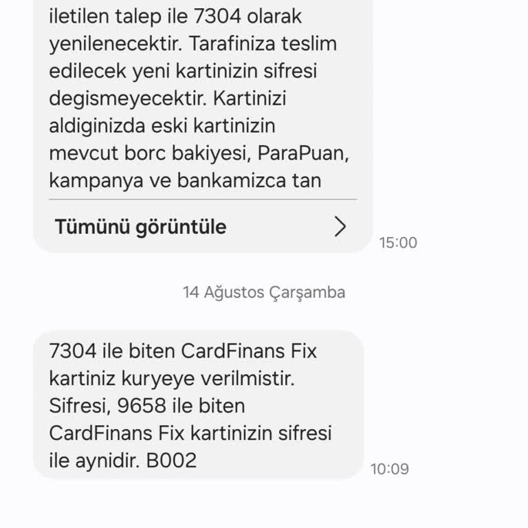 QNB Finansbank Ek Kartım Gelmedi