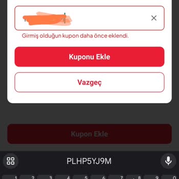 Tıkla Gelsin Kuponumu Kullanmadım Ve Kuponum Silinmiş