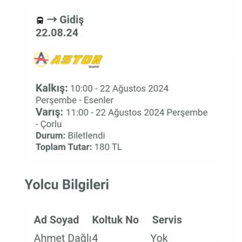 Astor Turizm Araç Bir Buçuk Saat Rötar Yaptı Ben Bunu Son 10 Dakika Kala Öğrendim
