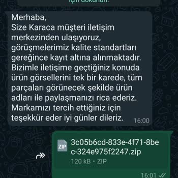 Karaca Züccaciye Karaca Servise Gönderdiğim Ürünü Eksik Diyerek Göndermedi