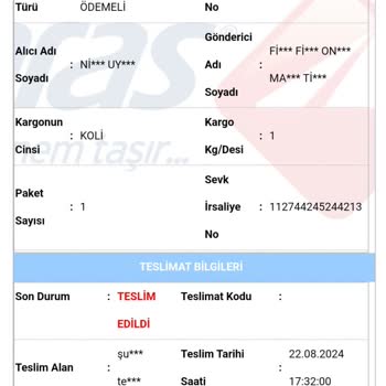 Aras Kargo Yanlış Kişiye Teslimat