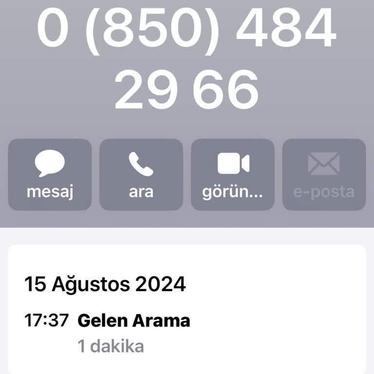 0850 484 29 66 Numarasının Araması