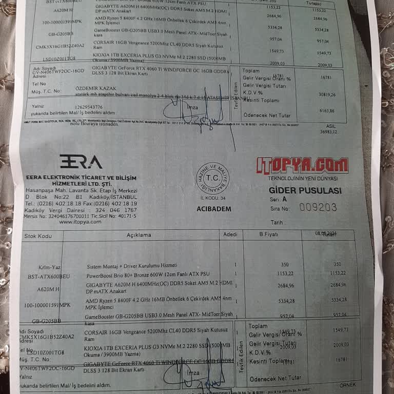 İtopya Bilgisayar İtopya Ödeme İadesi