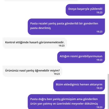 GetirYemek Getir Ve Etlik Fırın Dağınık Yaş Pasta Gönderdiler