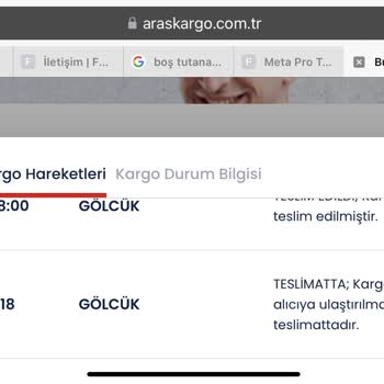 Aras Kargo Gölcük Şube Kargoyu Teslim Etmedi