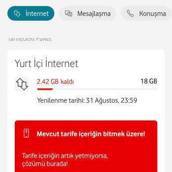 Vodafone Tarife Değişikliği ve Sınırsız Paket Sorunu