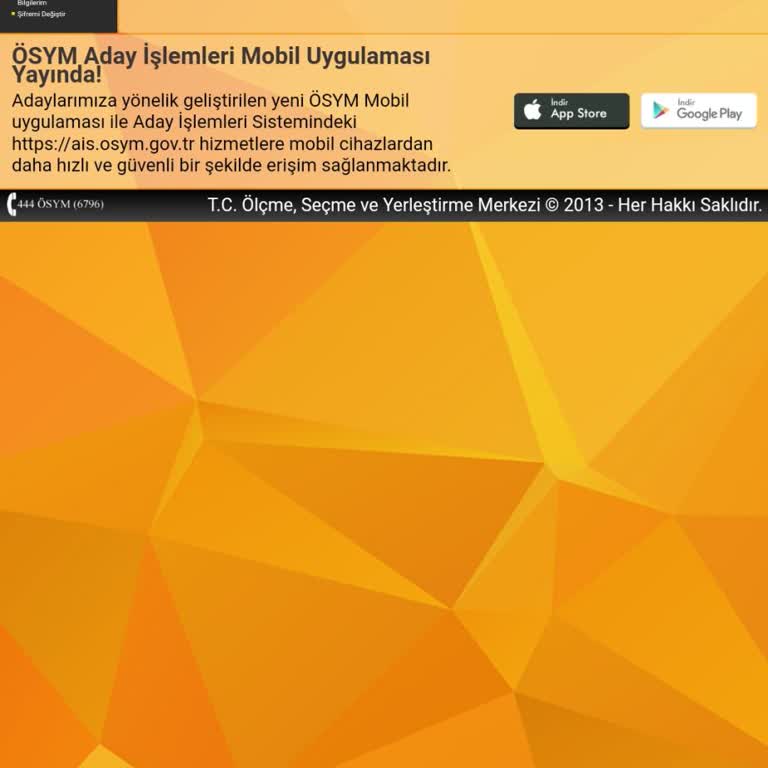 ÖSYM Ön Lisans Sınav Başvuru Kaydı Görünmüyor.