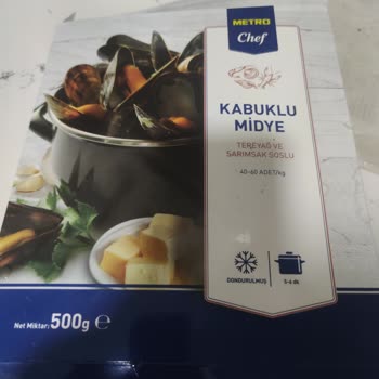 Metro Market Temizlenmemiş Midyeler.