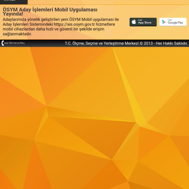 ÖSYM KPSS Ön Lisans Başvurunuz Yok
