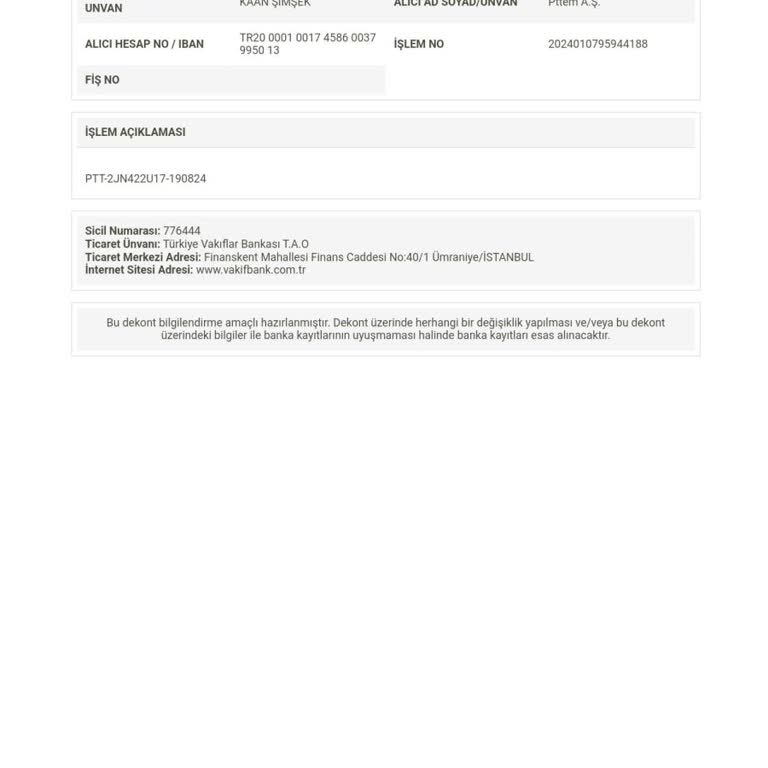 PttAVM İptal İşlemleri Ve...