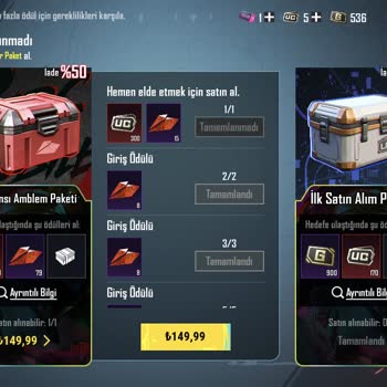PUBG (Pubgmobile.com) Paramı Aldı Ve Gelişmiş Paketlerde 149 TL Olan Paketi Vermedi