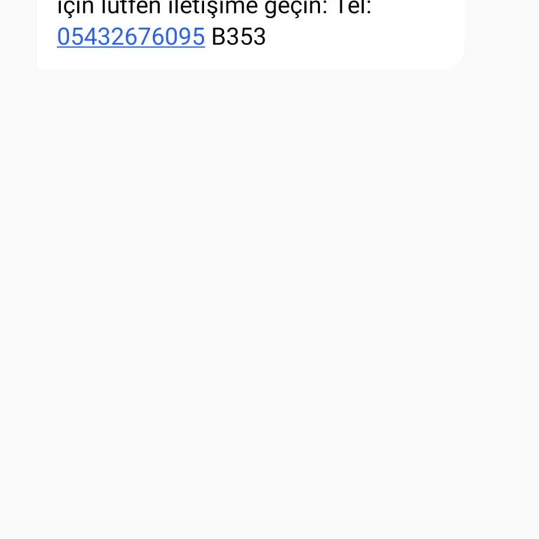 0542 287 26 73 Tarafıma Gelen Mesaj!