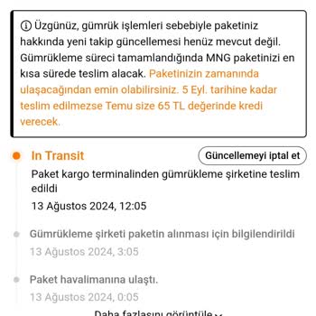 Temudan Kargom Gelmedi