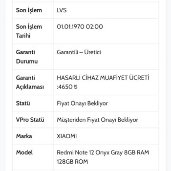 Ouno Service Ouno Servisi Yanlış Ücretlendirme Yapıyor