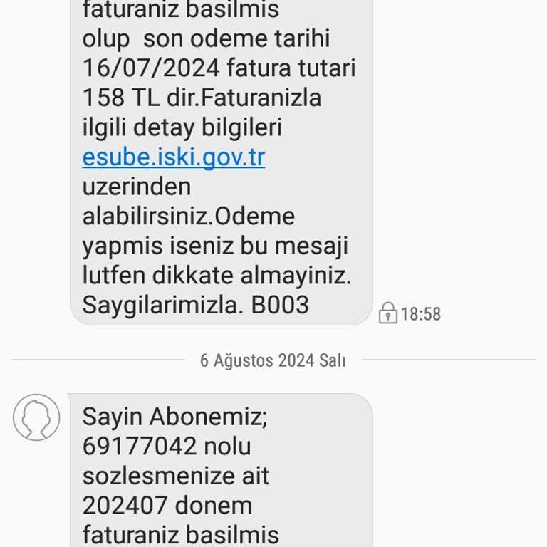 İSKİ / Kıyas Fatura İtirazı